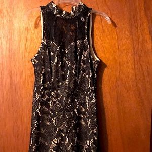 Black & Tan Lace Mini